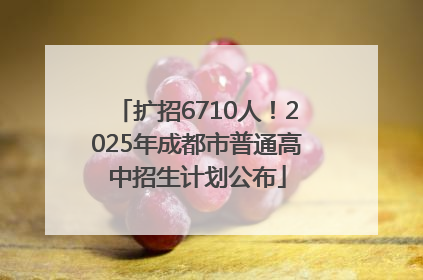 扩招6710人！2025年成都市普通高中招生计划公布