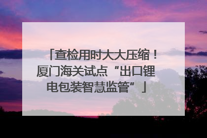 查检用时大大压缩！厦门海关试点“出口锂电包装智慧监管”