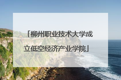 柳州职业技术大学成立低空经济产业学院