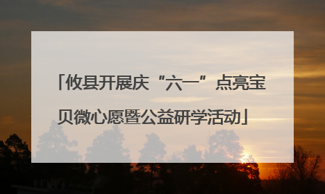 攸县开展庆“六一”点亮宝贝微心愿暨公益研学活动
