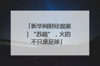 新华网财经观察｜“苏超”，火的不只是足球
