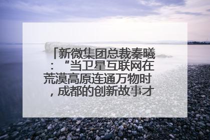 新微集团总裁秦曦：“当卫星互联网在荒漠高原连通万物时，成都的创新故事才真正开始”