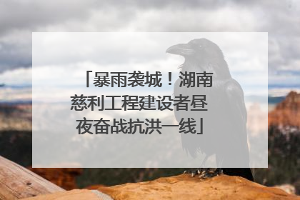 暴雨袭城！湖南慈利工程建设者昼夜奋战抗洪一线