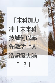 未科加力冲丨未来科技城何以率先激活“人造超级大脑”？