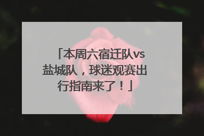 本周六宿迁队vs盐城队，球迷观赛出行指南来了！