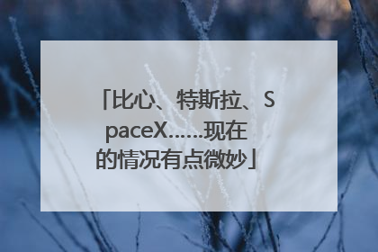 比心、特斯拉、SpaceX……现在的情况有点微妙