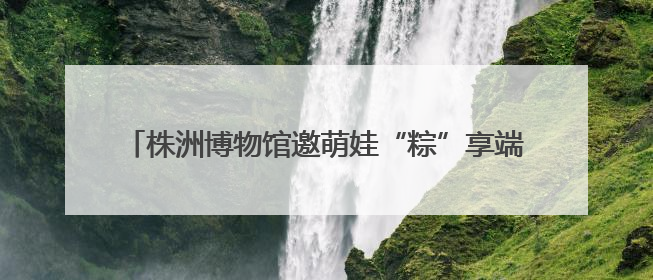 株洲博物馆邀萌娃“粽”享端午 探寻传统习俗文化之旅
