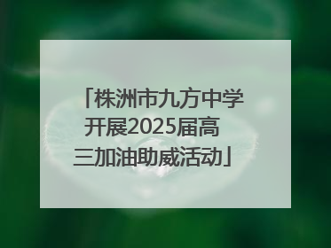 株洲市九方中学开展2025届高三加油助威活动