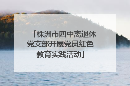 株洲市四中离退休党支部开展党员红色教育实践活动