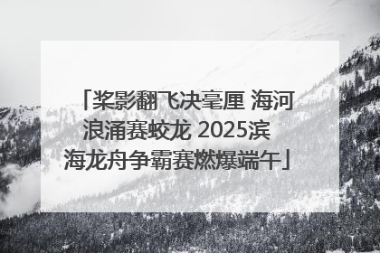桨影翻飞决毫厘 海河浪涌赛蛟龙 2025滨海龙舟争霸赛燃爆端午