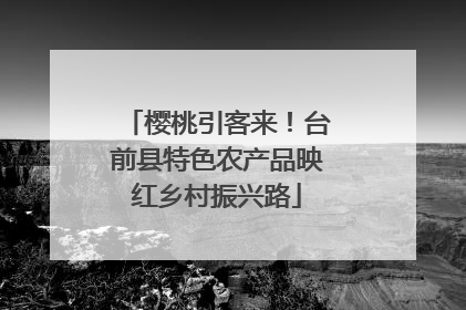 樱桃引客来！台前县特色农产品映红乡村振兴路