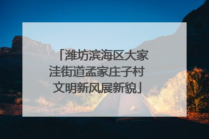 潍坊滨海区大家洼街道孟家庄子村文明新风展新貌