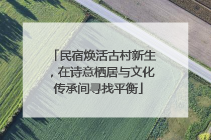 民宿焕活古村新生，在诗意栖居与文化传承间寻找平衡