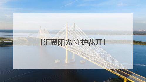 汇聚阳光 守护花开