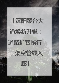 汉阳琴台大道焕新升级：道路扩容畅行，架空管线入廊