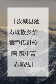 汝城县延寿瑶族乡禁毒宣传进校园 筑牢青春防线