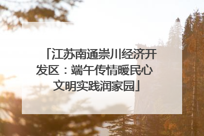 江苏南通崇川经济开发区：端午传情暖民心 文明实践润家园