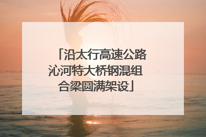 沿太行高速公路沁河特大桥钢混组合梁圆满架设