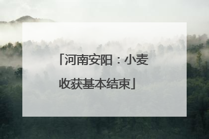 河南安阳：小麦收获基本结束