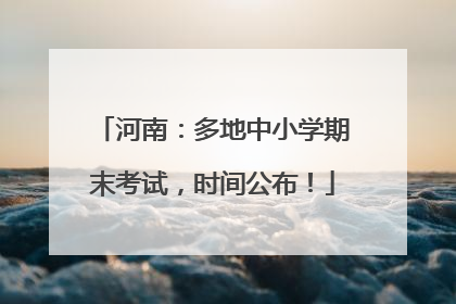 河南：多地中小学期末考试，时间公布！