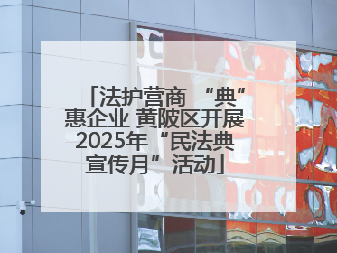 法护营商 “典”惠企业 黄陂区开展2025年“民法典宣传月”活动