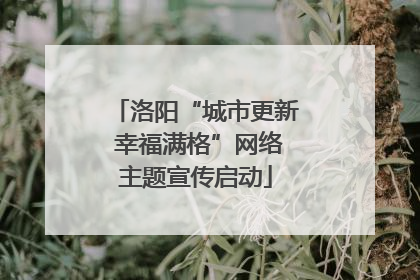 洛阳“城市更新 幸福满格”网络主题宣传启动