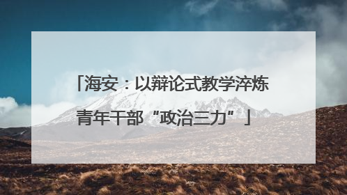 海安：以辩论式教学淬炼青年干部“政治三力”