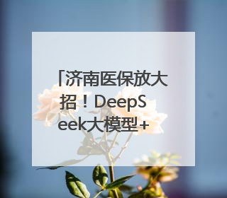 济南医保放大招！DeepSeek大模型+参保人画像 解锁AI医保管家新体验