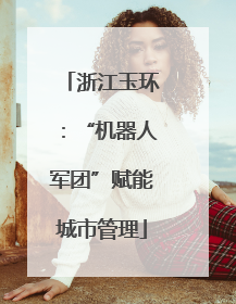 浙江玉环：“机器人军团”赋能城市管理
