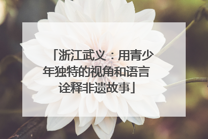 浙江武义：用青少年独特的视角和语言诠释非遗故事
