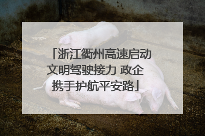 浙江衢州高速启动文明驾驶接力 政企携手护航平安路
