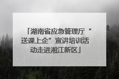 湖南省应急管理厅“送课上企”宣讲培训活动走进湘江新区