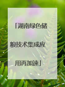 湖南绿色储粮技术集成应用再加速