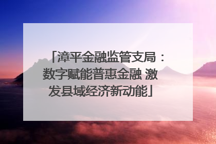 漳平金融监管支局：数字赋能普惠金融 激发县域经济新动能