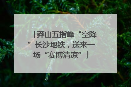 莽山五指峰“空降”长沙地铁，送来一场“赛博清凉”