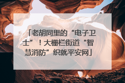 老胡同里的“电子卫士”！大栅栏街道“智慧消防”织就平安网