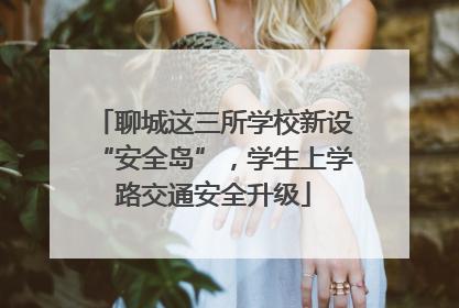 聊城这三所学校新设“安全岛”，学生上学路交通安全升级