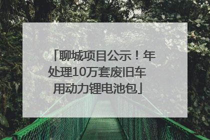 聊城项目公示！年处理10万套废旧车用动力锂电池包