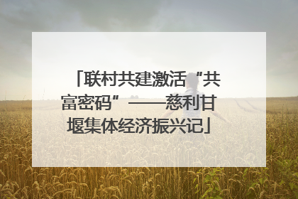 联村共建激活“共富密码”——慈利甘堰集体经济振兴记
