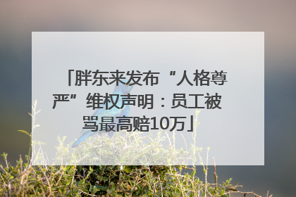 胖东来发布“人格尊严”维权声明：员工被骂最高赔10万