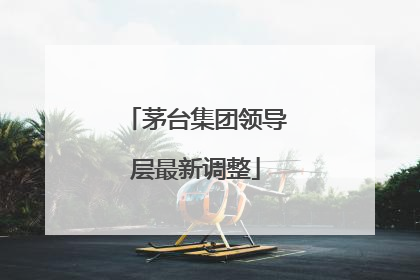 茅台集团领导层最新调整