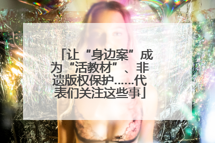 让“身边案”成为“活教材”、非遗版权保护……代表们关注这些事