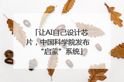 让AI自己设计芯片，中国科学院发布“启蒙”系统