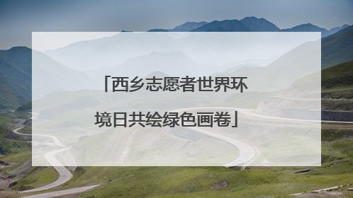 西乡志愿者世界环境日共绘绿色画卷