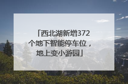 西北湖新增372个地下智能停车位，地上变小游园