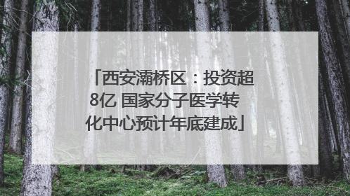 西安灞桥区：投资超8亿 国家分子医学转化中心预计年底建成