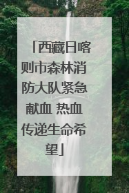 西藏日喀则市森林消防大队紧急献血 热血传递生命希望