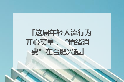 这届年轻人流行为开心买单，“情绪消费”在合肥兴起