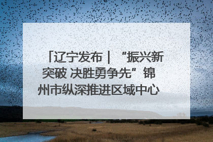 辽宁发布｜“振兴新突破 决胜勇争先”锦州市纵深推进区域中心城市建设 打造高质量发展新增长极