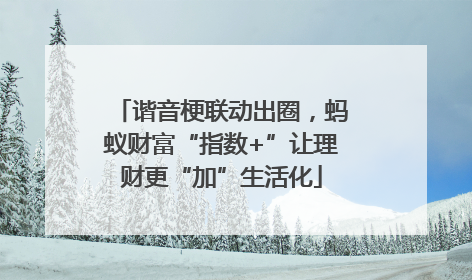 谐音梗联动出圈，蚂蚁财富“指数+”让理财更“加”生活化